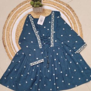 teal tides short kurti