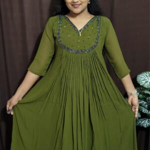 mehendi green kurti